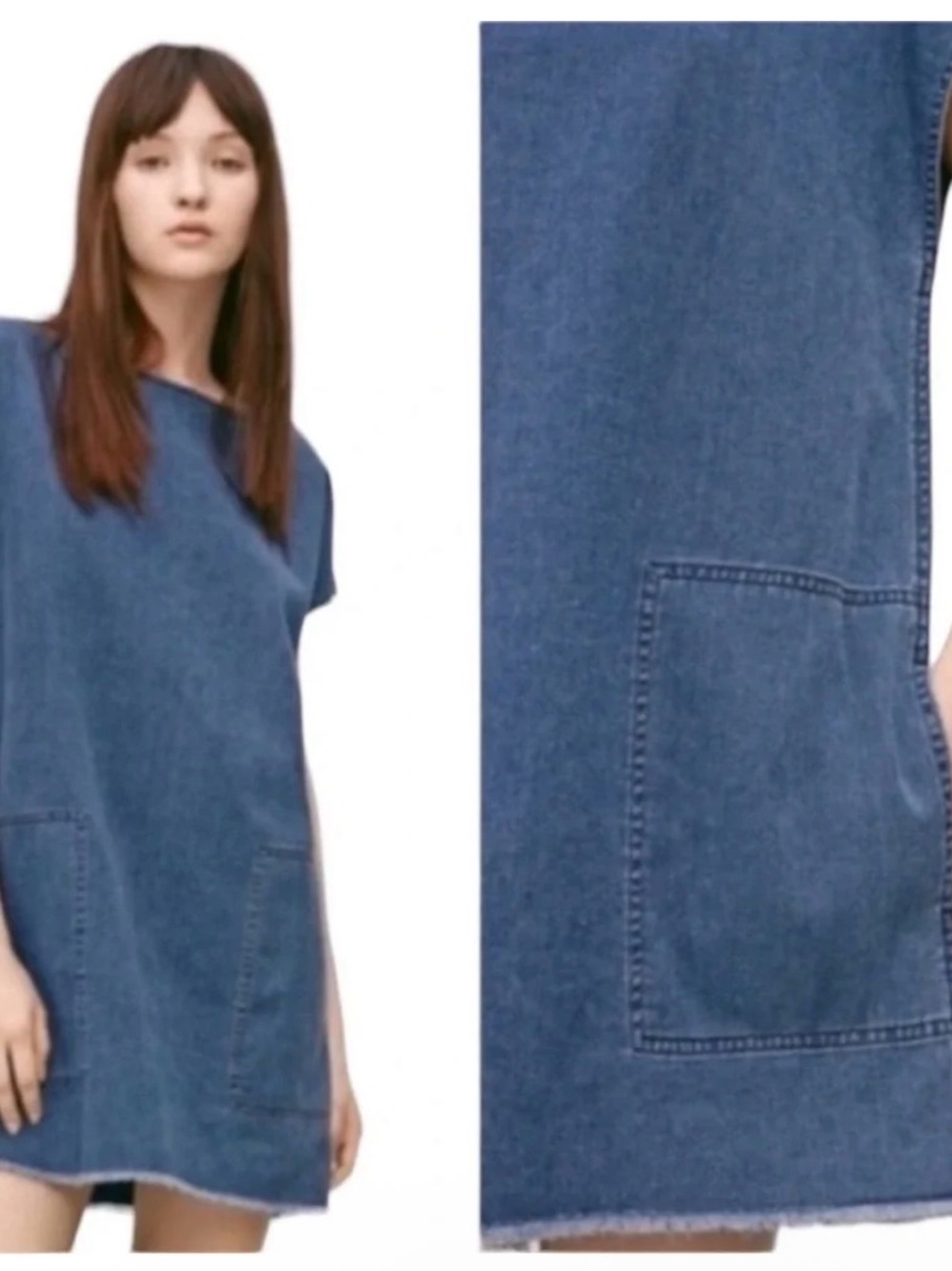 Wilfred Blue Denim 100% Cotton Mini Dress